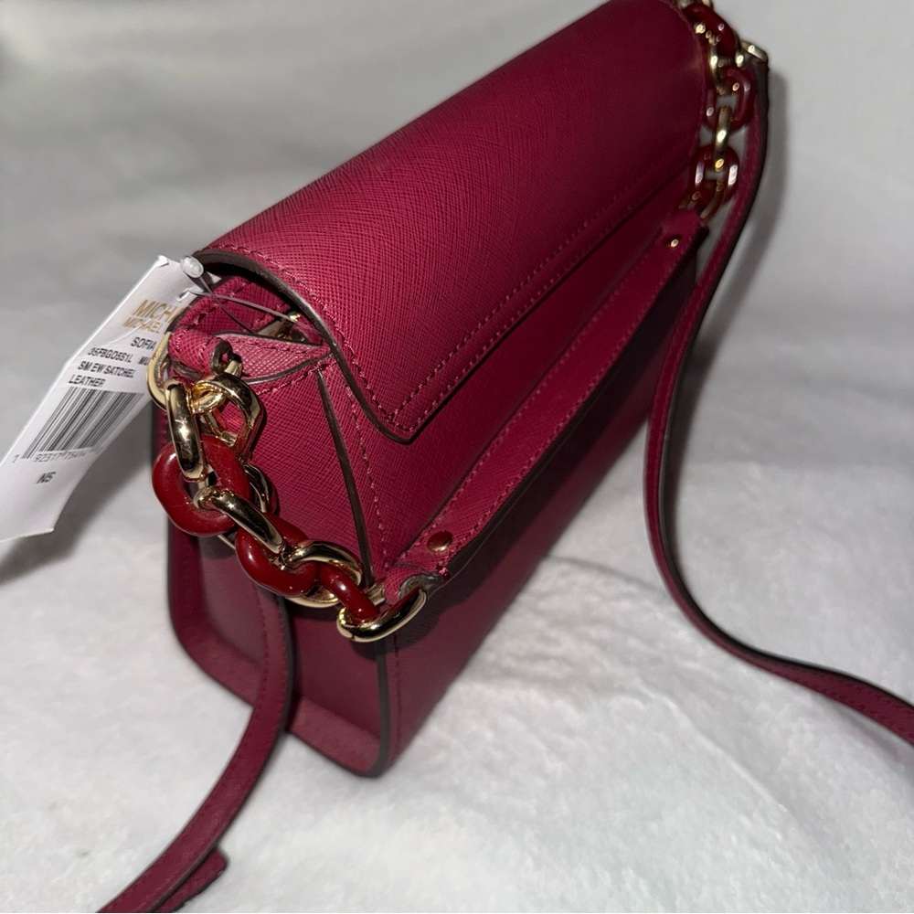 Michael Kors Sofia Sm Satchel in Mulberry, Crossbody and Top Handle - Picture 3 of 5